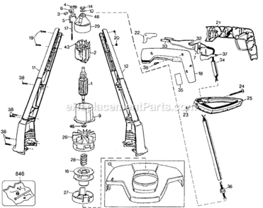 Page A Diagram and Parts List for 82312 Type 2 Black and Decker Trimmer
